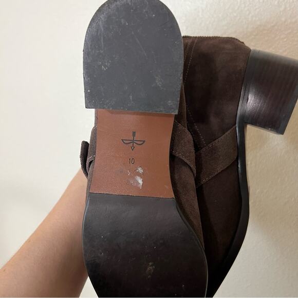 Pour La Victoire Martine brown suede zipper ankle boots 10 - Picture 7 of 9
